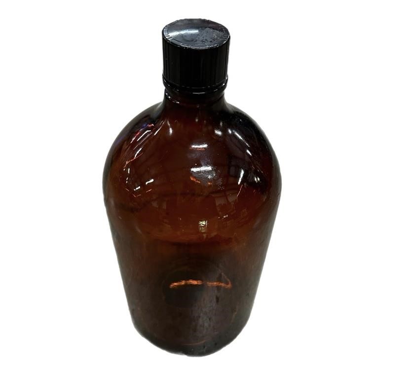 Old Amber Apothecary Bottle