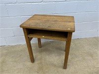 Vtg. Oak School Desk