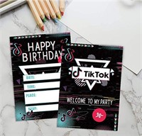 TikTok Theme Birthday Party Decorations Set