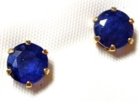 $1000 10K  Nlue Sapphire(3.1ct) Earrings