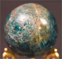 Natural Blue Apatite Sphere