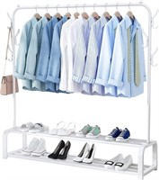 E6205  IOCOCEE Clothing Rack, White 6 Hooks