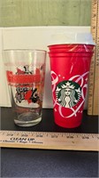 The Hangover glass and Starbucks cups