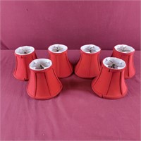 6 Small Lamp Shades (probably for Candlestick