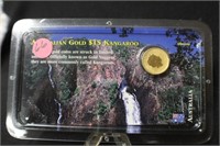 Uncirculated $15 .999 Gold Kangaroo Coin