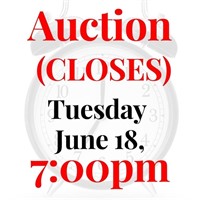 Auction Starts Closing Wed June 18th at 7:00pm