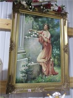 432-CANVAS PICTURE FRAME / LADY 44" T X 32 " W