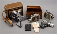 4 Vintage 16mm & 8mm Movie Cameras