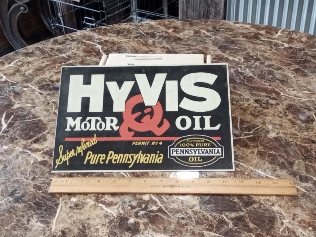 modern Hyvis Motor Oil sign