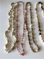 Vintage Pearl, Shell, Beaded Necklaces