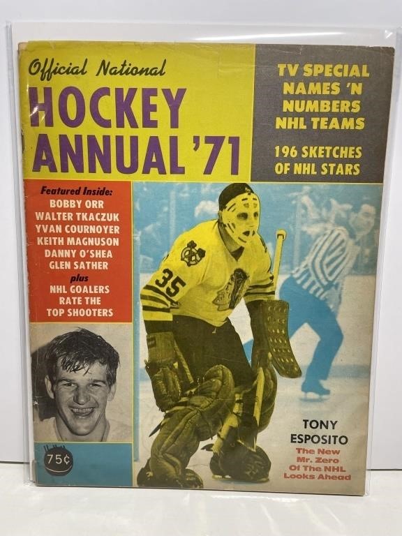 Official national hockey annual 71, featured