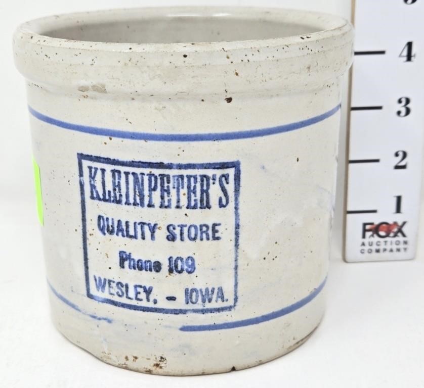 Kleinpeter's Wesley, Iowa Red Wing Beater Jar