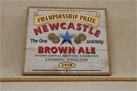 New Castle Brown Ale Advertising Wooden Sign