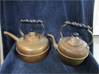 2 Copper tea kettles
