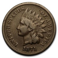 1871 Key Date Indian Head Cent