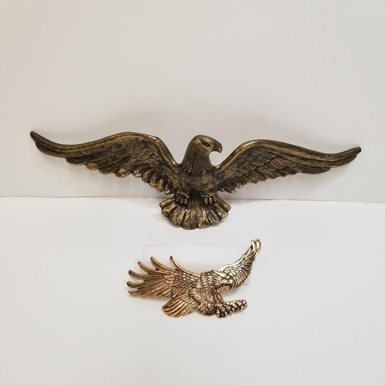 Brass & Brass Toned Eagle Wall Plaque #1020 - 19"