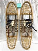 Vintage L.L.Bean Wood Snowshoes with Bindings