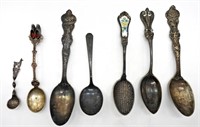 7 Vintage Sterling Spoons