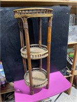 Vintage 3 Tiered Round Plant / What Not Shelf