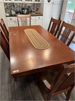 Mission style dining room table