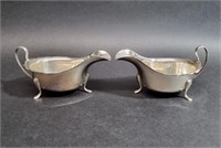 MATCHED PAIR STERLING SILVER SAUCE BOATS