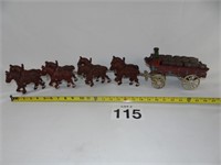 CAST IRON HORSE DRAWN WAGON