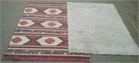 2 Throw Rugs, Southwest Pattern, Approx. 41"×61"