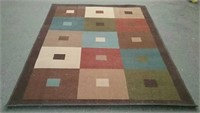 Square Pattern Rug, Approx. 59"×83"