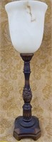 LARGE TABLE LAMP W LARGE TORCHIERE SHADE