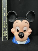 Vintage Mickey Mouse Plastic Coin Bank