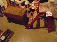 Wood Step Stool and Wooden Bench