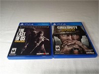 PS4 Games The Last of Us, Call of Duty WWII