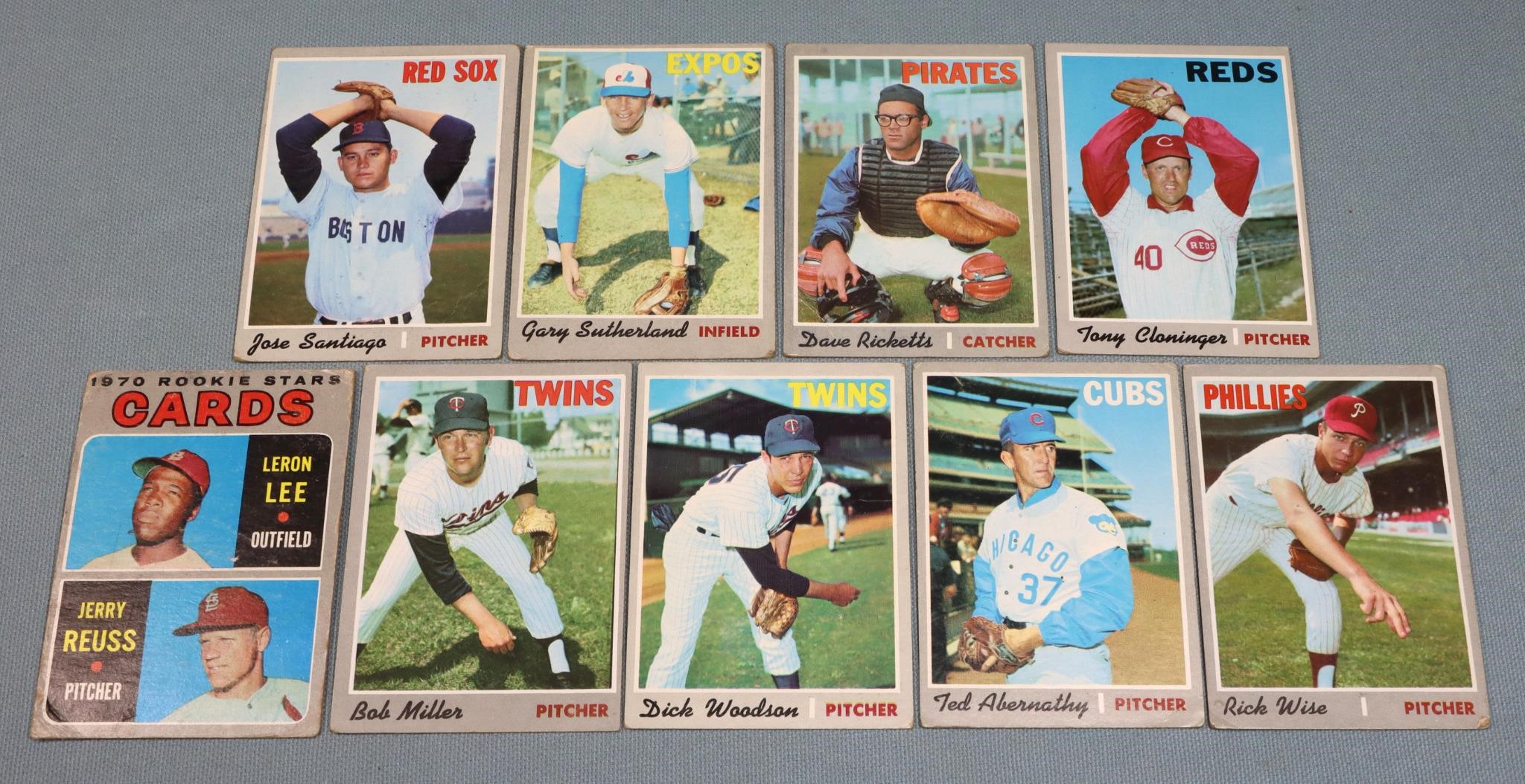 (9) 1970 Topps Baseball Cards