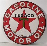DSP Black T Texaco Gasoline/Motor Oil sign