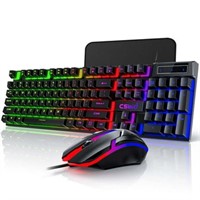Gaming Keyboard & Mouse  104 Keys Rainbow LED  26