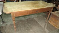 EARLY PINE 4 BOARD TOP COUNTRY HARVEST TABLE