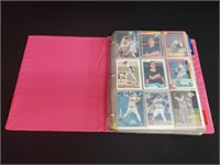 Large binder with major league baseball cards