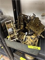 BOX OF MISC CLOCK MECHANISMS