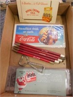 Coca Cola: blotter - 5 pencils - opener - 3