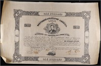 Oct 3, 1862 Confederate States $100 Civil War Loan