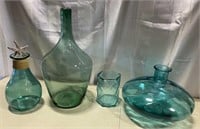 4pcs asstd Decorative Glass Bottles
