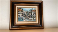 'Paris Street Scene' by Robert Scott Framed Canvas