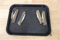 Brass handle knives