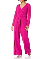 Adrianna Papell Women's Tie Front Crepe Jumpsuit,