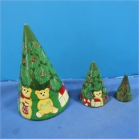 Chinese Wooden Nesting Dolls-Christmas Tree