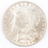 Coin 1900-O  Morgan Silver Dollar BU Double Rev!