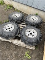 Set of 4 tires/rims off YAMAHA 700 Grizzly