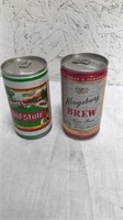 2 collectible beer cans