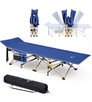 $80 28” Extra Wide Camping Cots Navy Blue