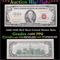 ***Auction Highlight*** 1966 $100 Red Seal United